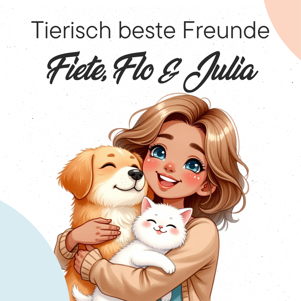Tierisch beste Freunde I Personalisiertes Haustierbuch - DreamyTales